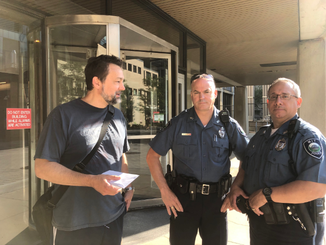 Transfer of the stone to Brian Wardle and MIT Police